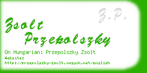 zsolt przepolszky business card